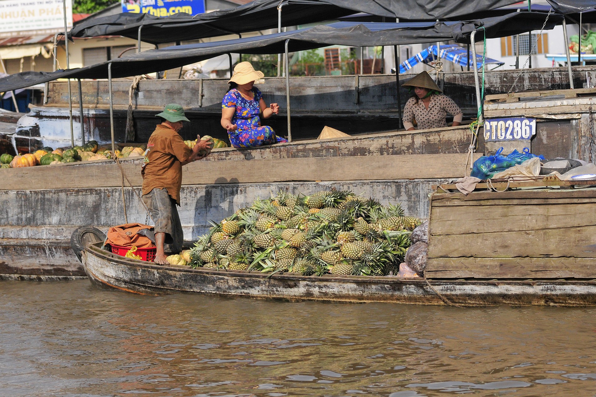 Les marchés flottants du mekong 6 